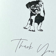 Black and White Puppy Thank You Card