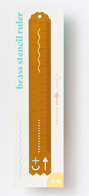 Brass Stencil Ruler -15cm / 6inch