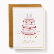 Thank You Vintage Birthday Cakes A2 Stationery Set