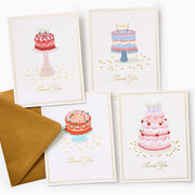 Thank You Vintage Birthday Cakes A2 Stationery Set