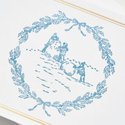 Winter Toile Letterpress Set of 10