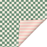 Checker Stripe Reversible Roll Wrap