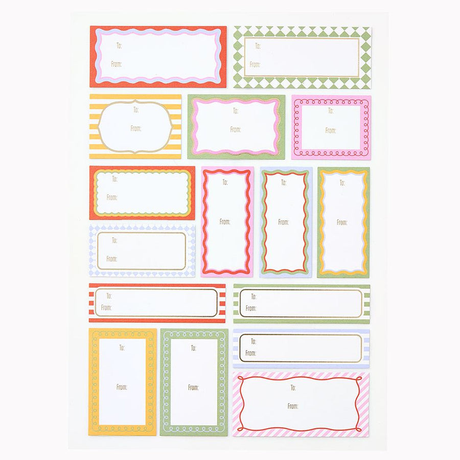 Groovy Frames Adhesive Labels Set of 48