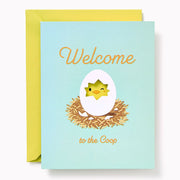 Welcome To The Coop Embellished Baby Card