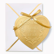 Heart Locket Embellished Wedding Card