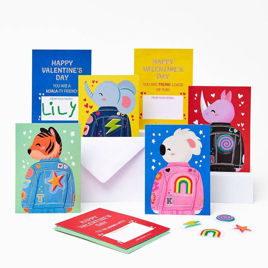 Critter Crew Animal Classroom Valentine Card Set