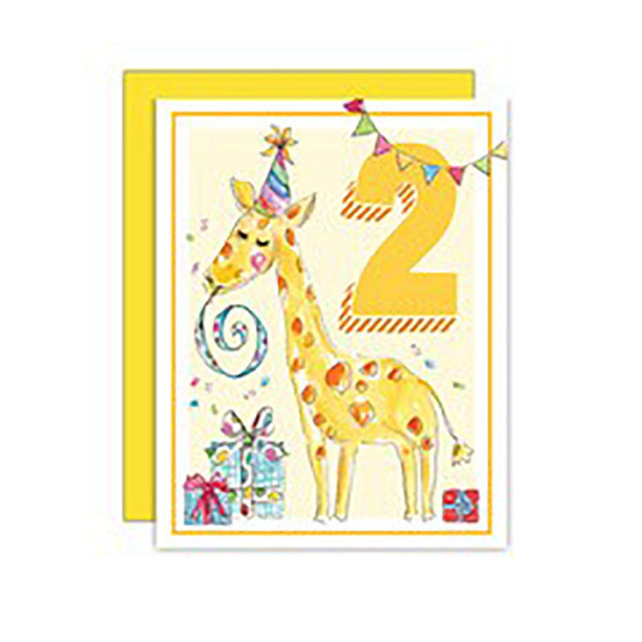 Second Birthday Giraffe Card