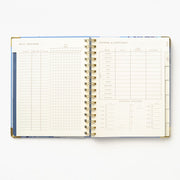 2027 Blue Toile Bird 12-Month Weekly Medium Spiral Planner