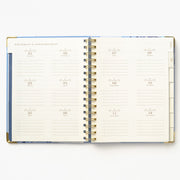 2027 Blue Toile Bird 12-Month Weekly Medium Spiral Planner