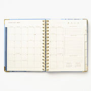2027 Blue Toile Bird 12-Month Weekly Medium Spiral Planner