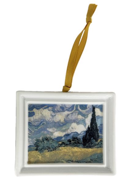 Vincent Van Gogh Wheat Fields with Cypress Ornament
