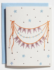Bunting Banner Happy Birthday Card