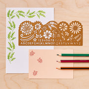 Botanical Design Stencil - Drawing Template