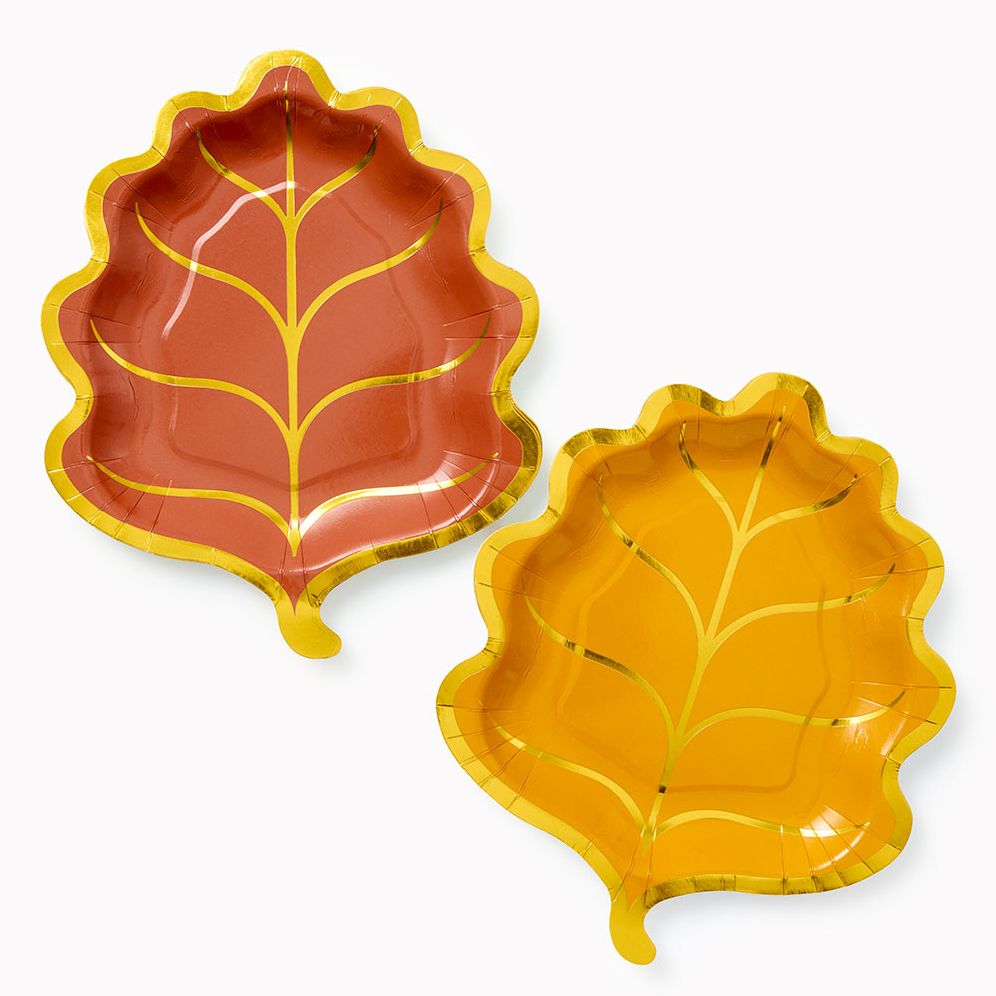 Harvest Leaf Diecut Plate Set of 10