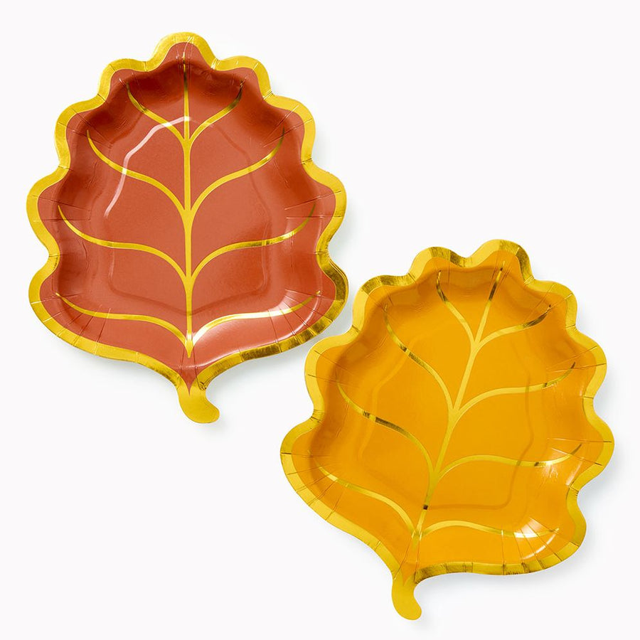 Harvest Leaf Diecut Plate Set of 10