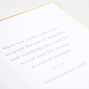 Rest of Your Life Wedding Card