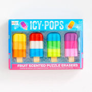 Icy Pops Scented Puzzle Erasers - Set of 4
