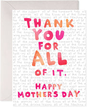 Mother's Day Greeting Card For All of It