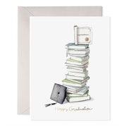 Book Stack Graduation Card