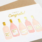 Big Congrats Bottles Card