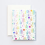 Party Hats and Cakes Birthday Card