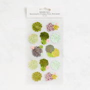 Succulent Floral Foil Stickers