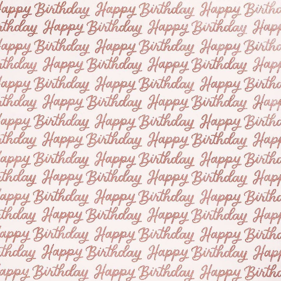 Pink Glitter Happy Birthday Wrapping Paper