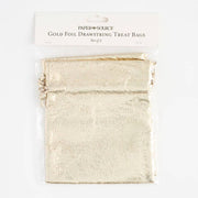 Gold Foil Drawstring Treat Bags