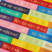Colorful Stripe Congrats Stone Wrapping Paper