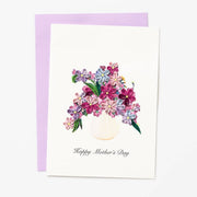 Quilling Violet Bouquet Mother's Day Card