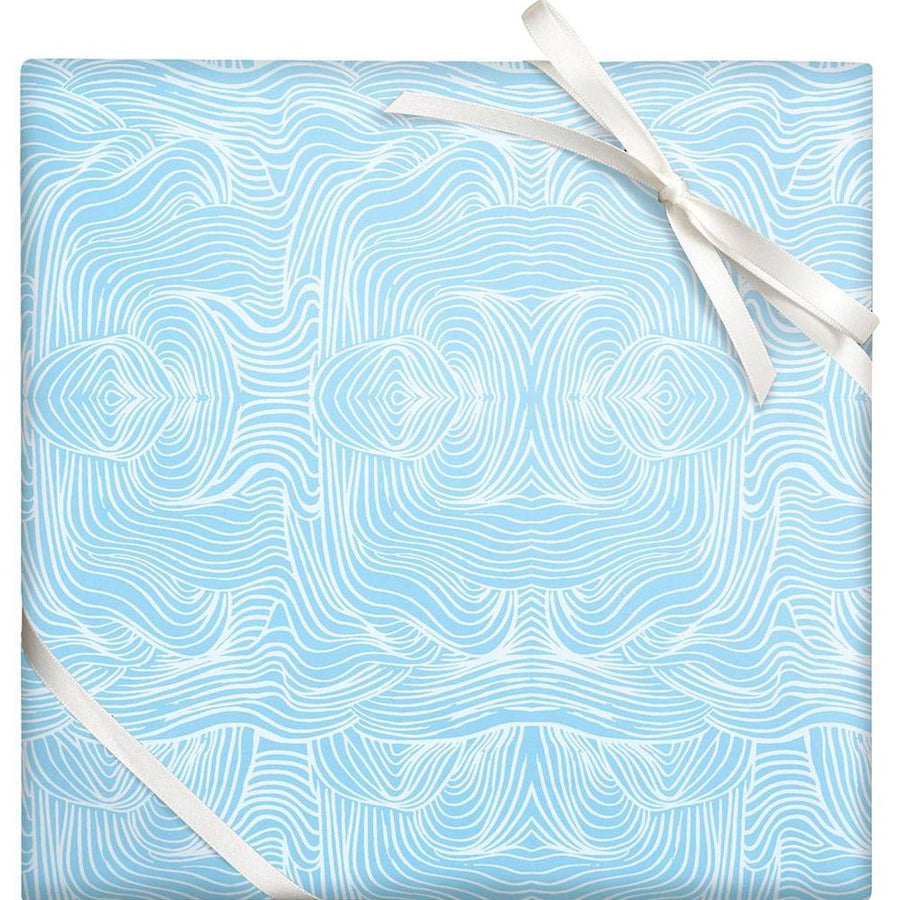 Blue Wave Stone Wrapping Paper