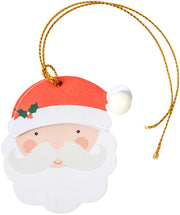 Santa Pom Gift Tags Set/10