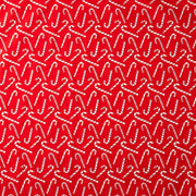 Candy Cane Red Foil Stone Wrapping Paper