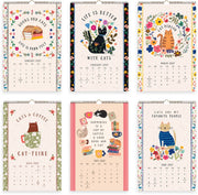 2027 On the Bright Side Cat Person Grid Wall Calendar