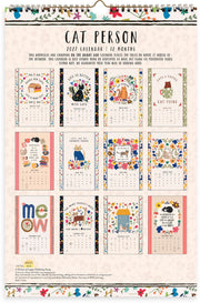 2027 On the Bright Side Cat Person Grid Wall Calendar