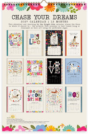 2027 On the Bright Side Chase Your Dreams Grid Wall Calendar