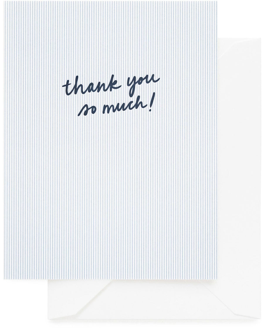 Blue Stripe Thank You Card