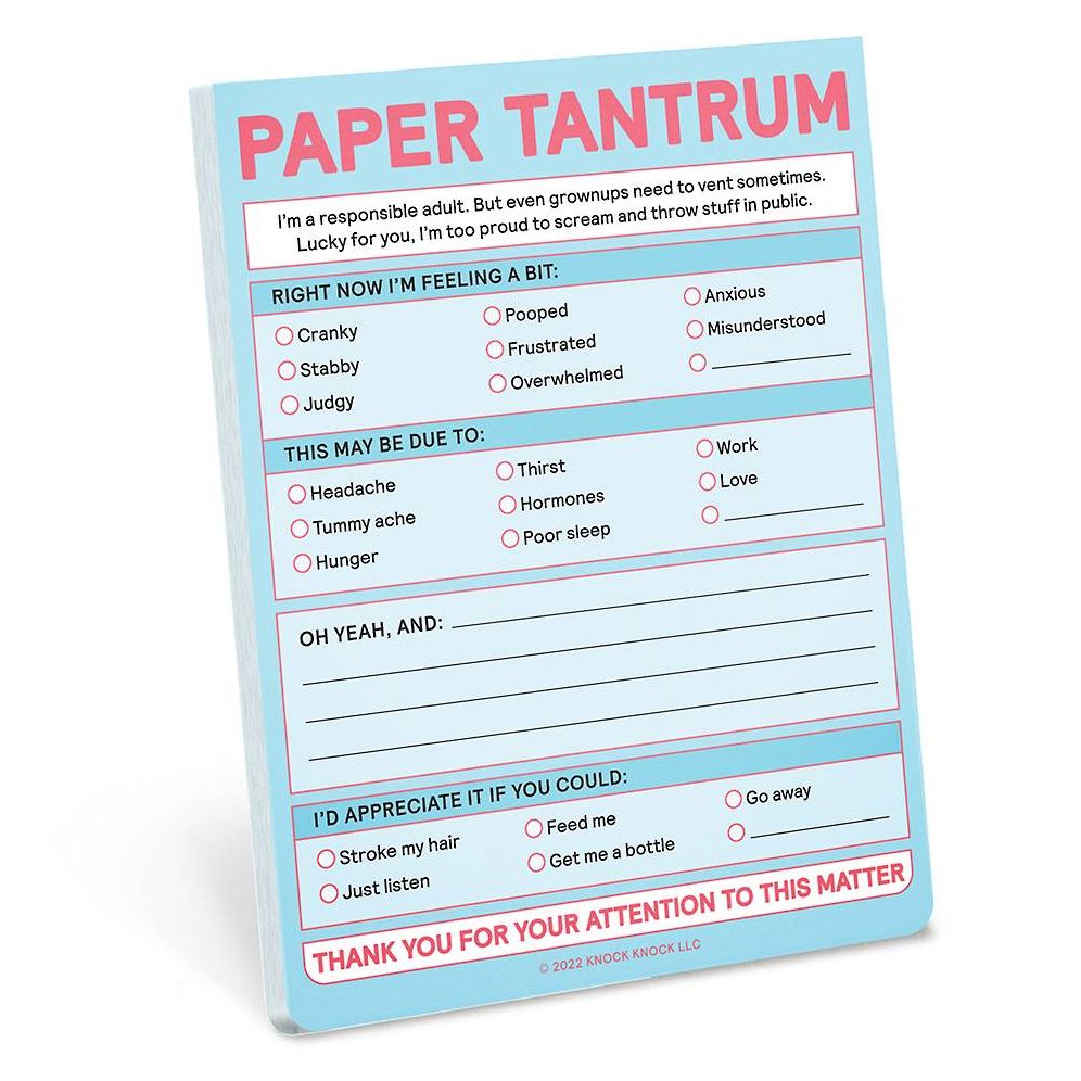 Paper Tantrum Pad Knock Knock Nifty Notes