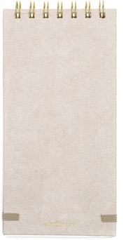 Vegan Suede Reporter Notepad - Taupe