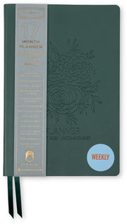 2026-2027 Monotone Bouquet Leatherette Weekly Desk Planner