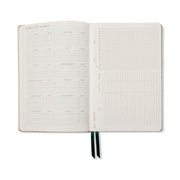 2026-2027 Monotone Bouquet Leatherette Weekly Desk Planner