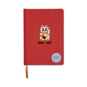 2026-2027 Embroidered Lucky Cat Weekly Desk Planner