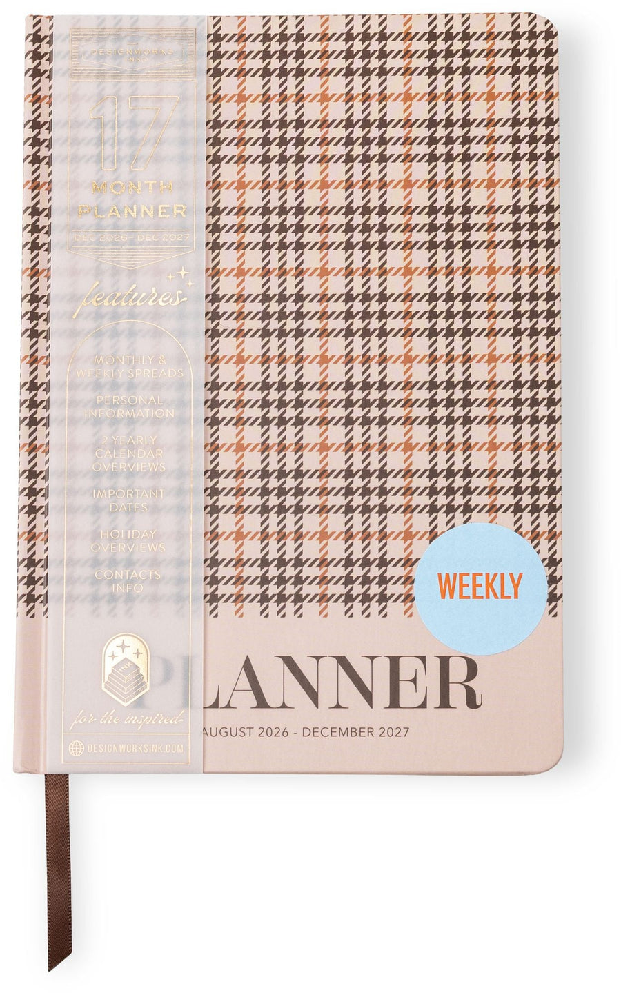 2026-2027 Heritage Plaid Weekly Desk Planner