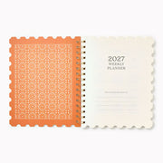 2027 Paper Source Orchid Stamps Die-Cut 12M Planner