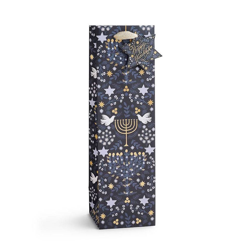 Rifle Paper Co. Hanukkah Floral Wine Gift Bag