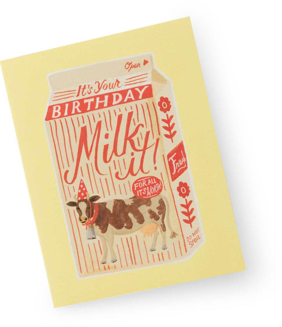 Milk It Birthday Card