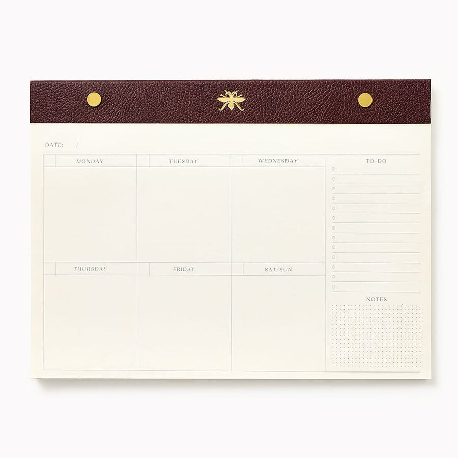 Choc Stripe Paper Wasp Desk Pad