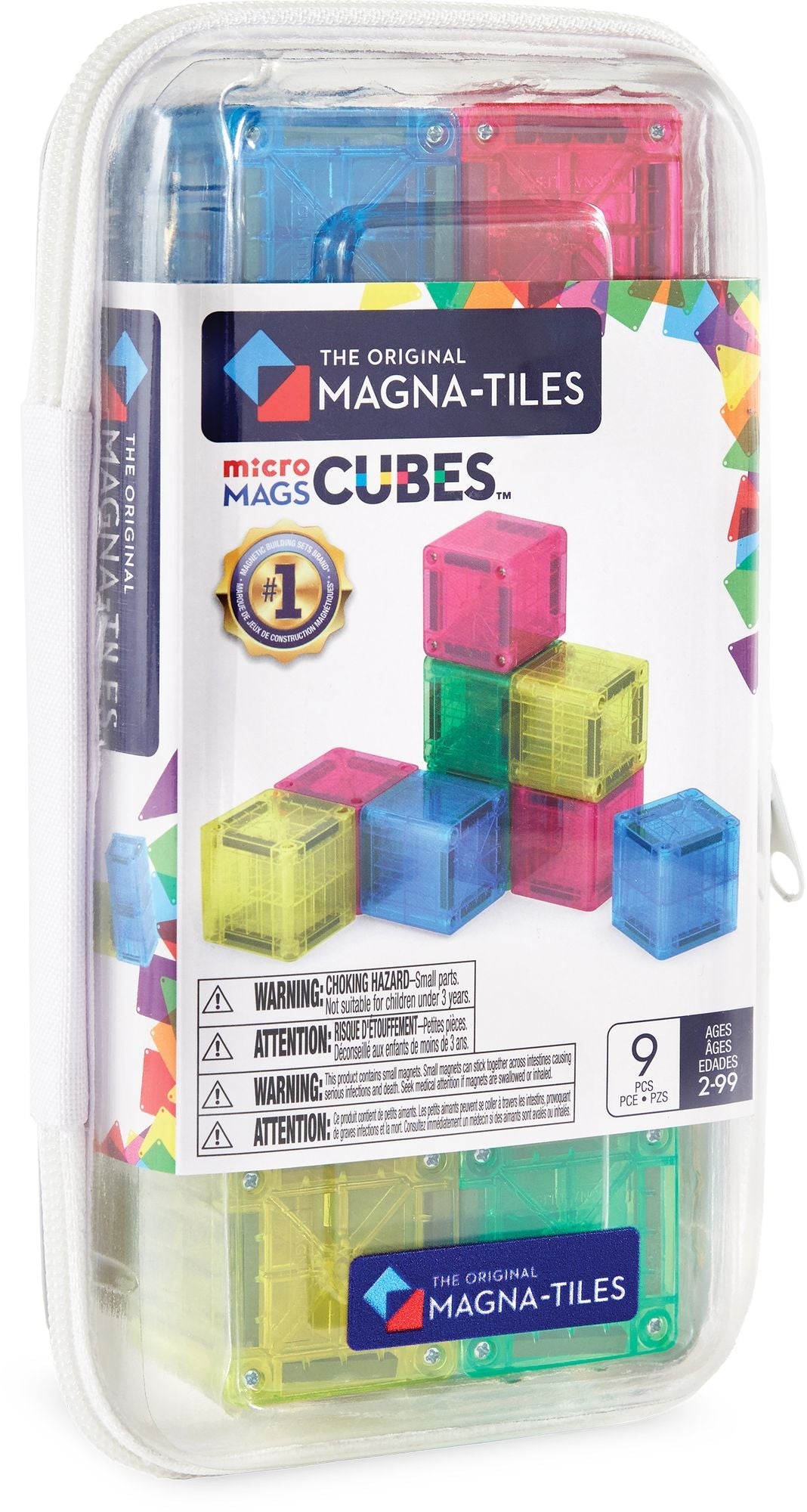 The Original MAGNA-TILES® microMAGS Cube Pack 9-Piece Magnetic Construction Set