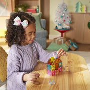 The Original MAGNA-TILES® microMAGS Gingerbread House Travel 24-Piece Magnetic Construction Set