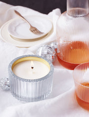 Roland PinE Ribbed Glass Candle